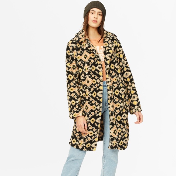 NEW NWT Billabong Montreal Longline Fleece Jacket - Picture 4 of 13